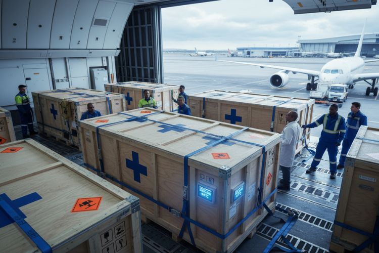 Medical Equipment Being Shipped